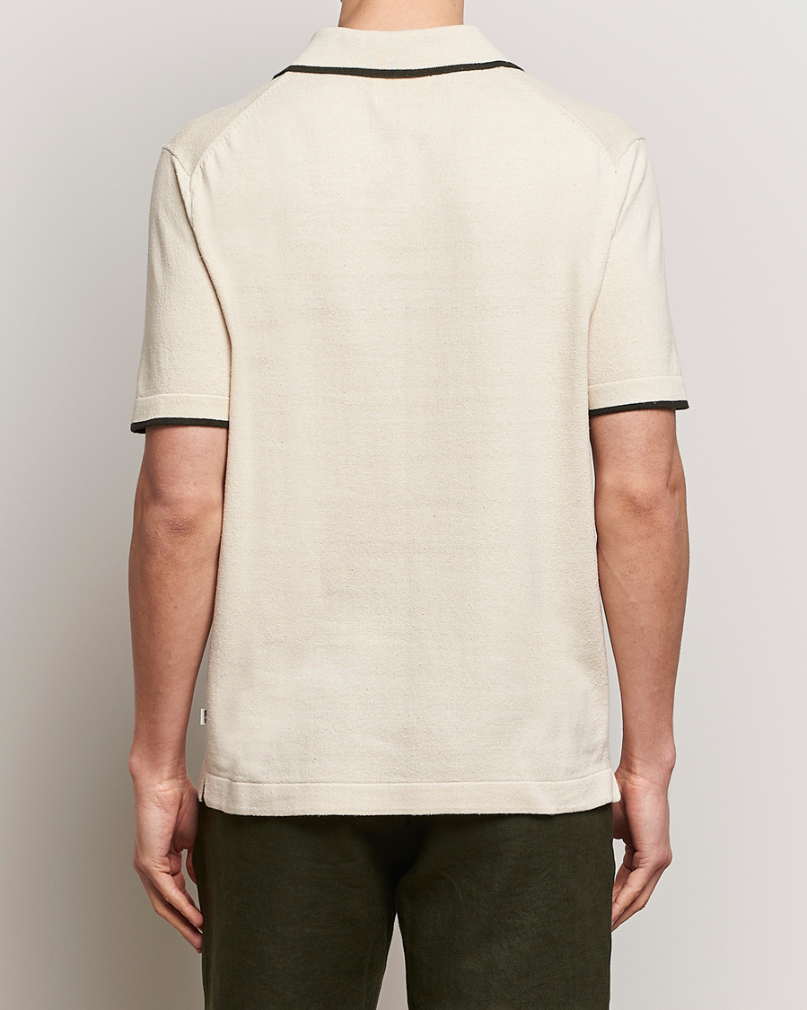 Herren | Poloshirts | NN07 | Damon Silk/Cotton Knitted Polo Oat