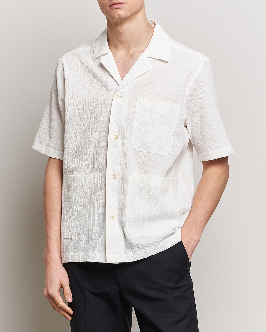 Herren | Neue Produktbilder | Oscar Jacobson | Hanks Reg Seersucker Shirt White