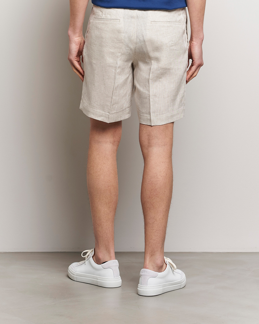 Herren | Shorts | J.Lindeberg | Baron Linen Shorts Safari Beige
