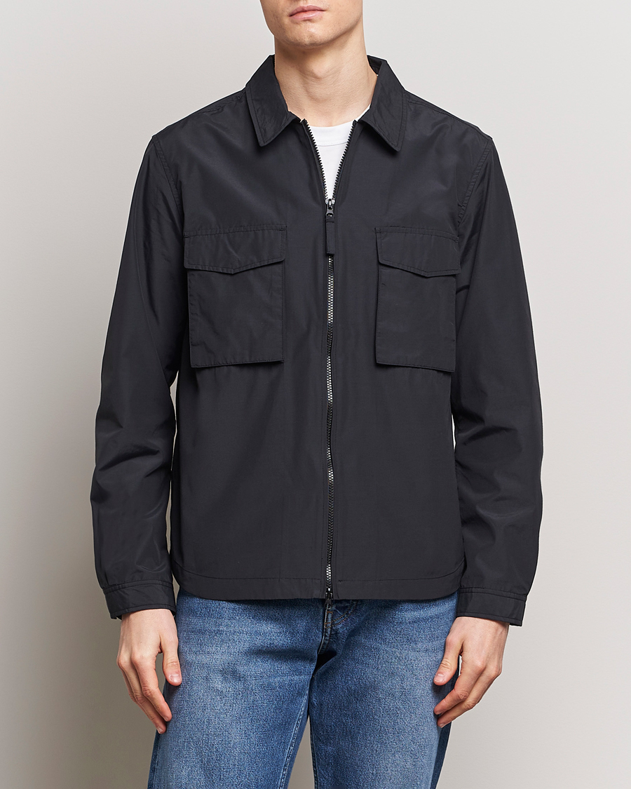 Herren | Hemden | A Day's March | Buxton Nylon Overshirt Black