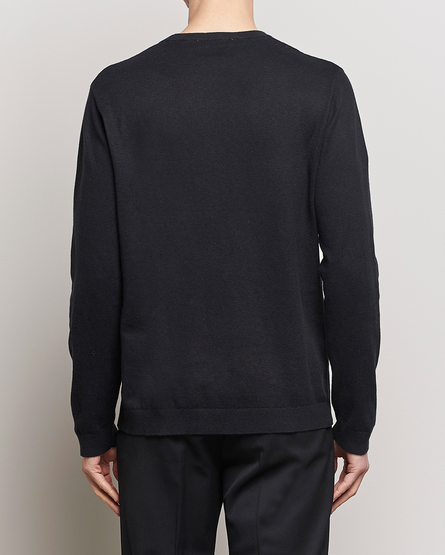 Herren | Pullover | A Day's March | Alagon Cotton/Linen Crew Black