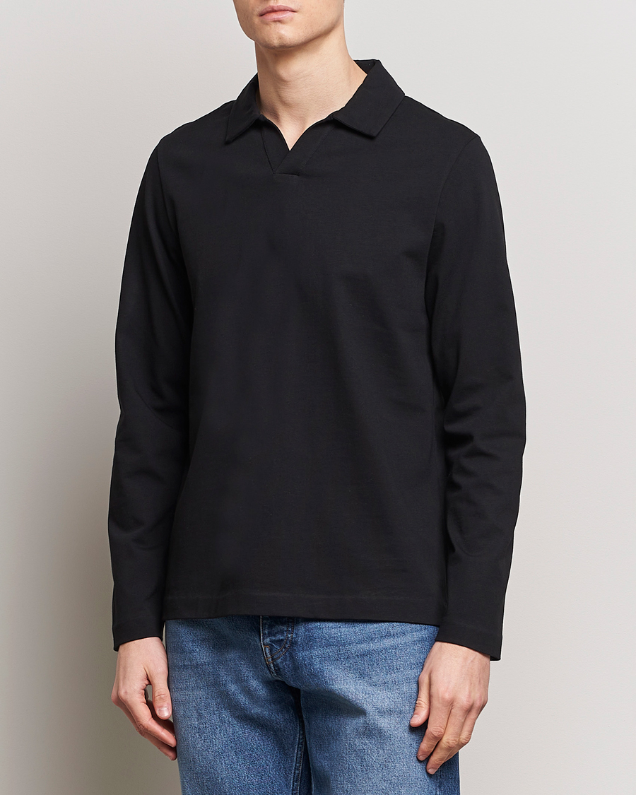 Herren |  | A Day's March | Branford Long Sleeve Polo Black