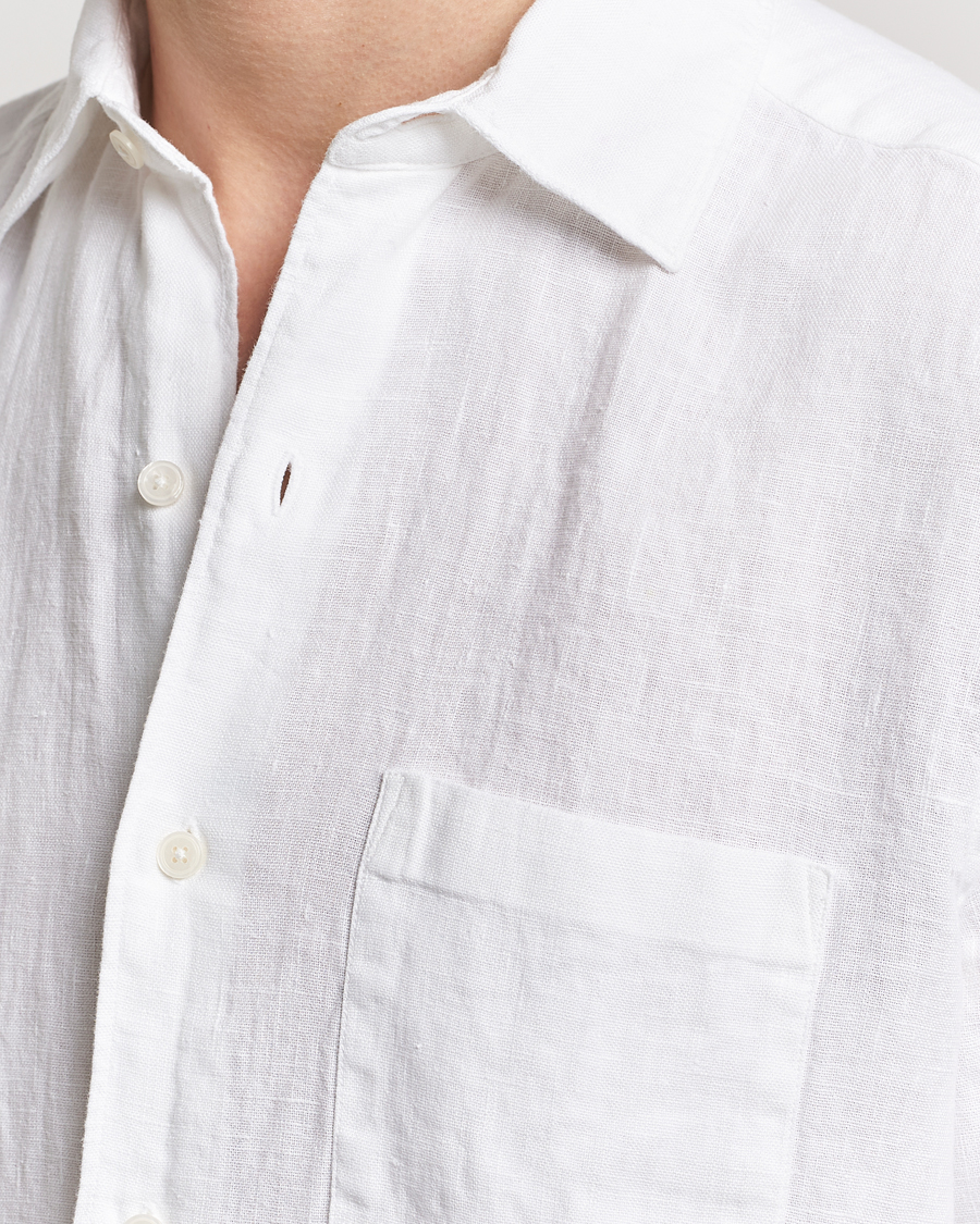 Herren | Hemden | A Day's March | Abu Linen Shirt White