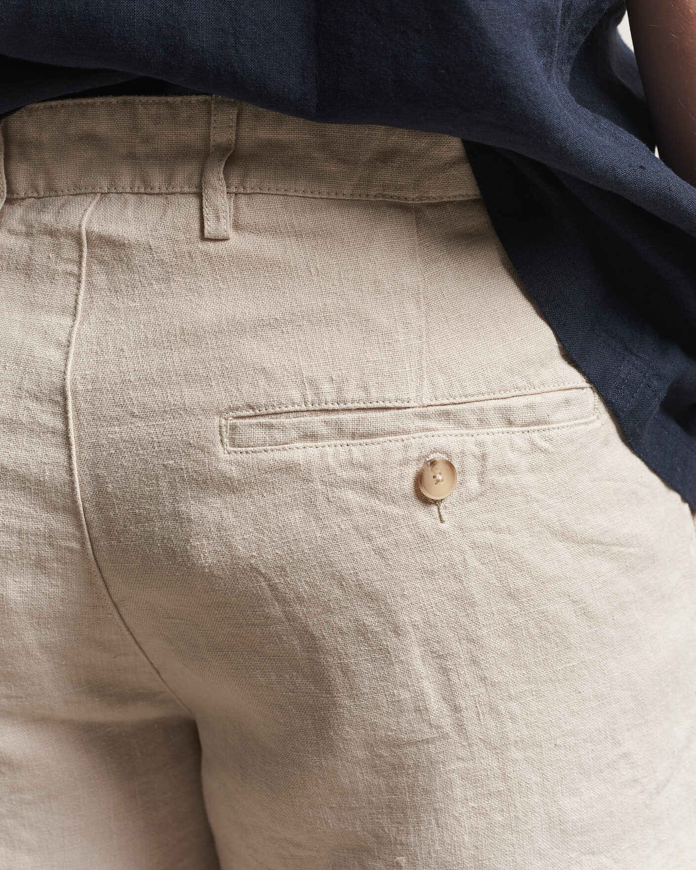 Herren | Shorts | A Day's March | Luny Linen Shorts Oyster