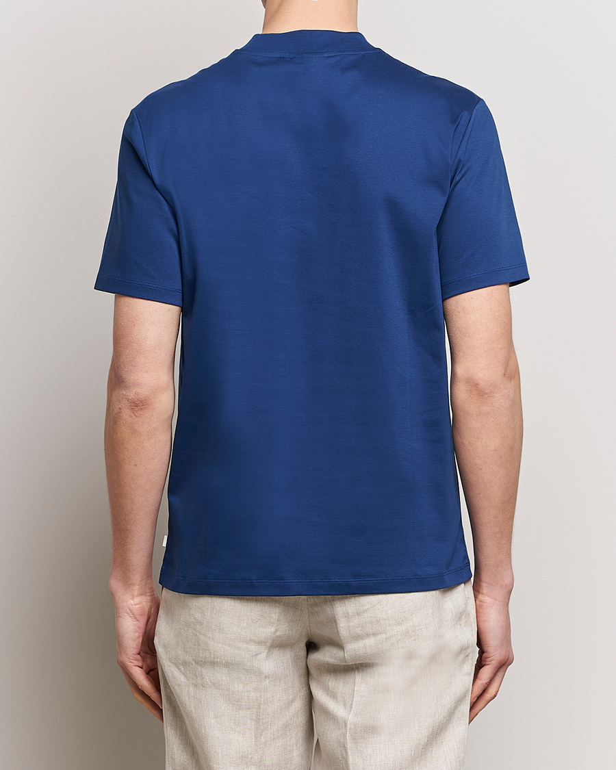 Herren | T-Shirts | J.Lindeberg | Ace Mock Neck T-Shirt Estate Blue