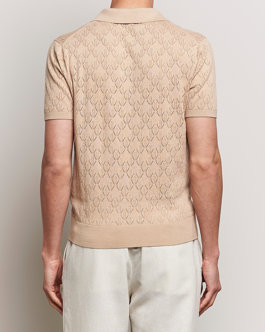 Herren | Poloshirts | J.Lindeberg | Ringo Open Collar Safari Beige