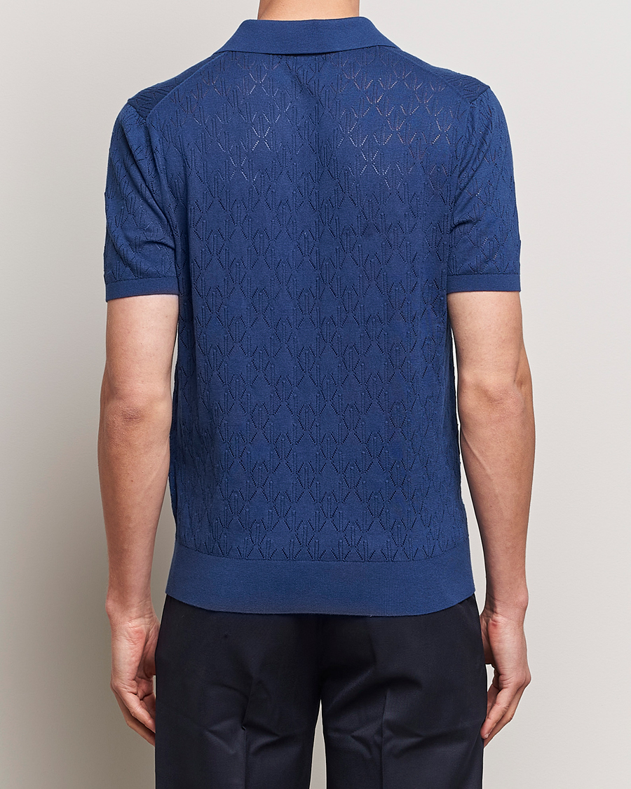 Herren | Poloshirts | J.Lindeberg | Ringo Open Collar Estate Blue