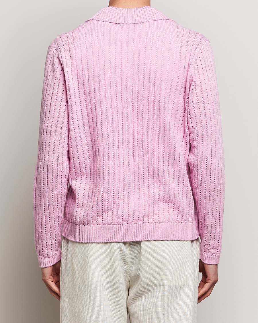 Herren | Pullover | J.Lindeberg | Edmondo Collar Cardigan Pink Lavender