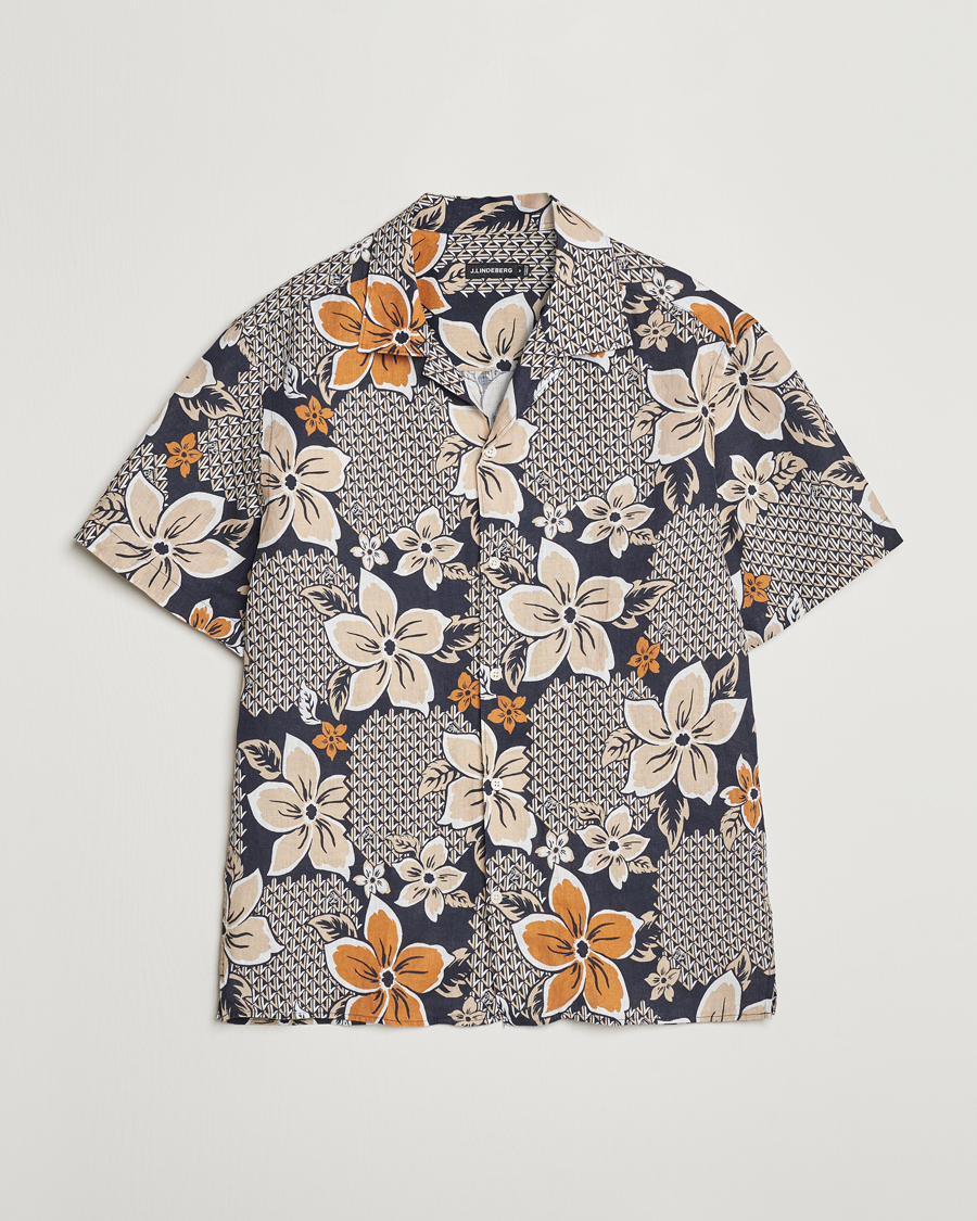 Herren | Hemden | J.Lindeberg | Elio Linen Island Floral Shirt Island Floral Mix