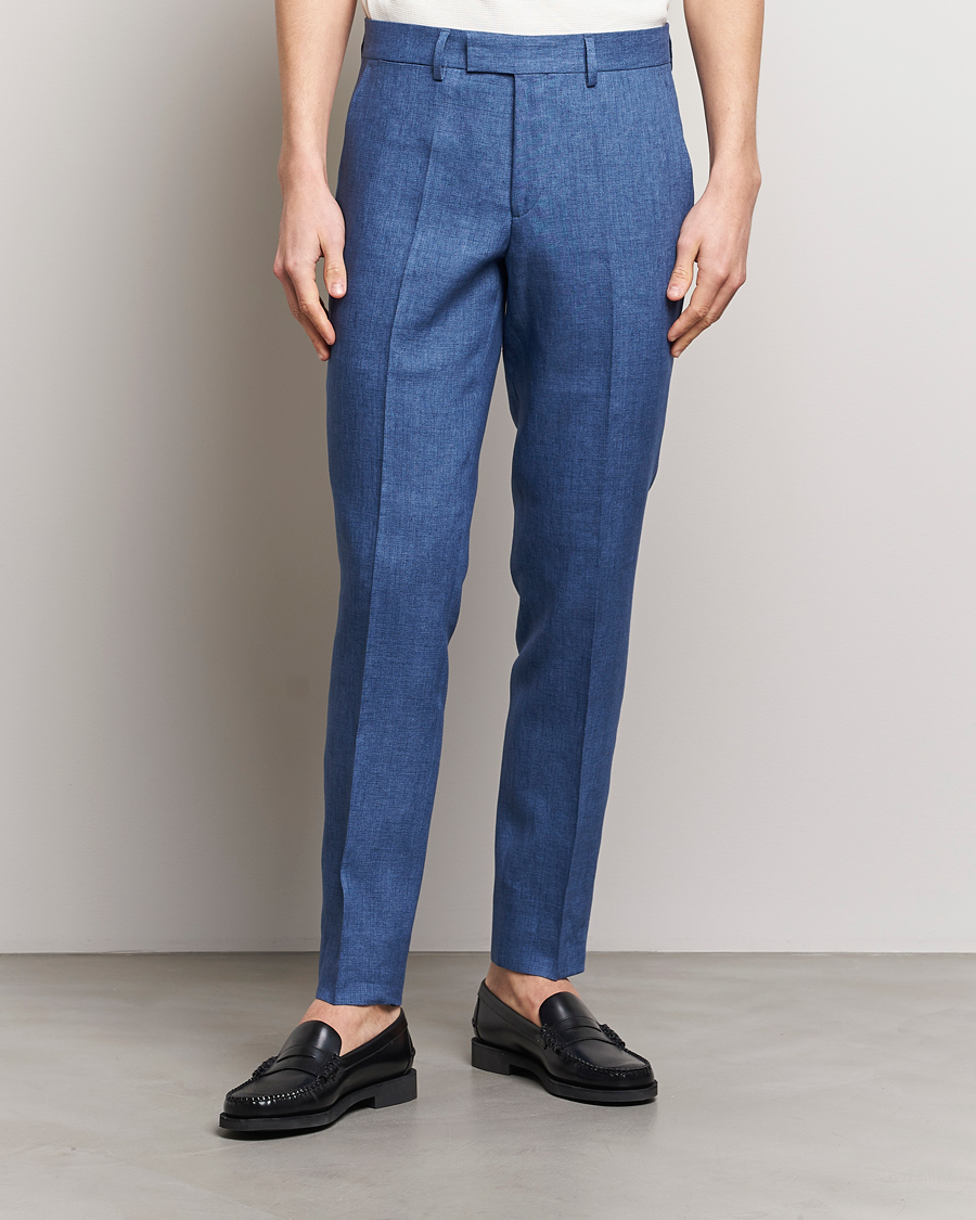 Herren | Kategorie | J.Lindeberg | Grant Super Linen Pants Chambray Blue