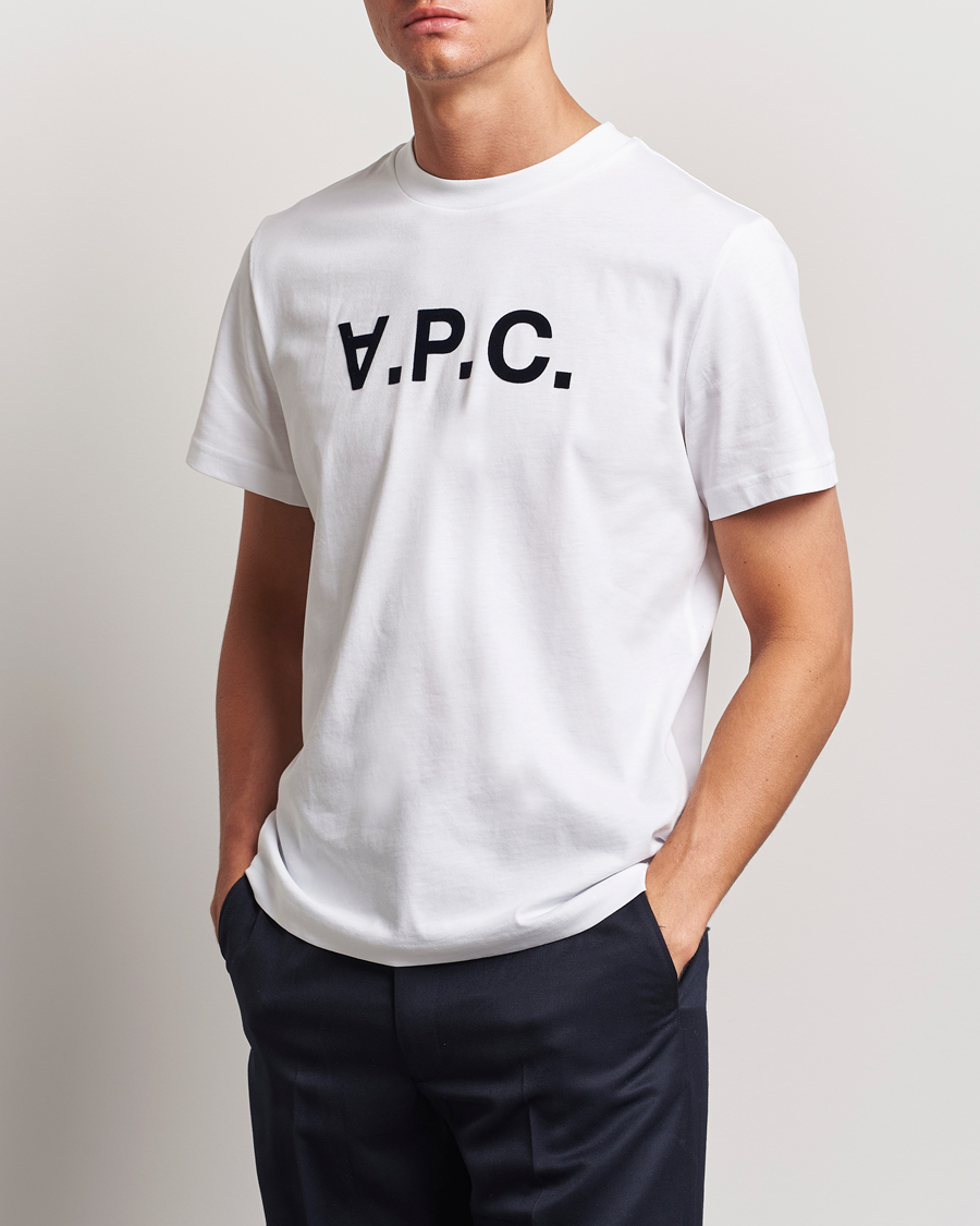 Herren | T-Shirts | A.P.C. | VPC T-Shirt White/Dark Navy