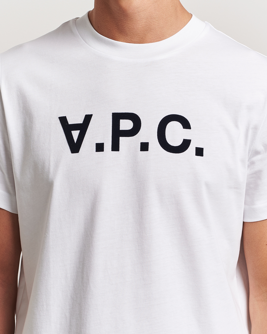 Herren | T-Shirts | A.P.C. | VPC T-Shirt White/Dark Navy