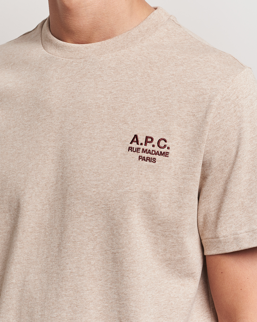 Herren | T-Shirts | A.P.C. | Rue Madame T-Shirt Beige Chine