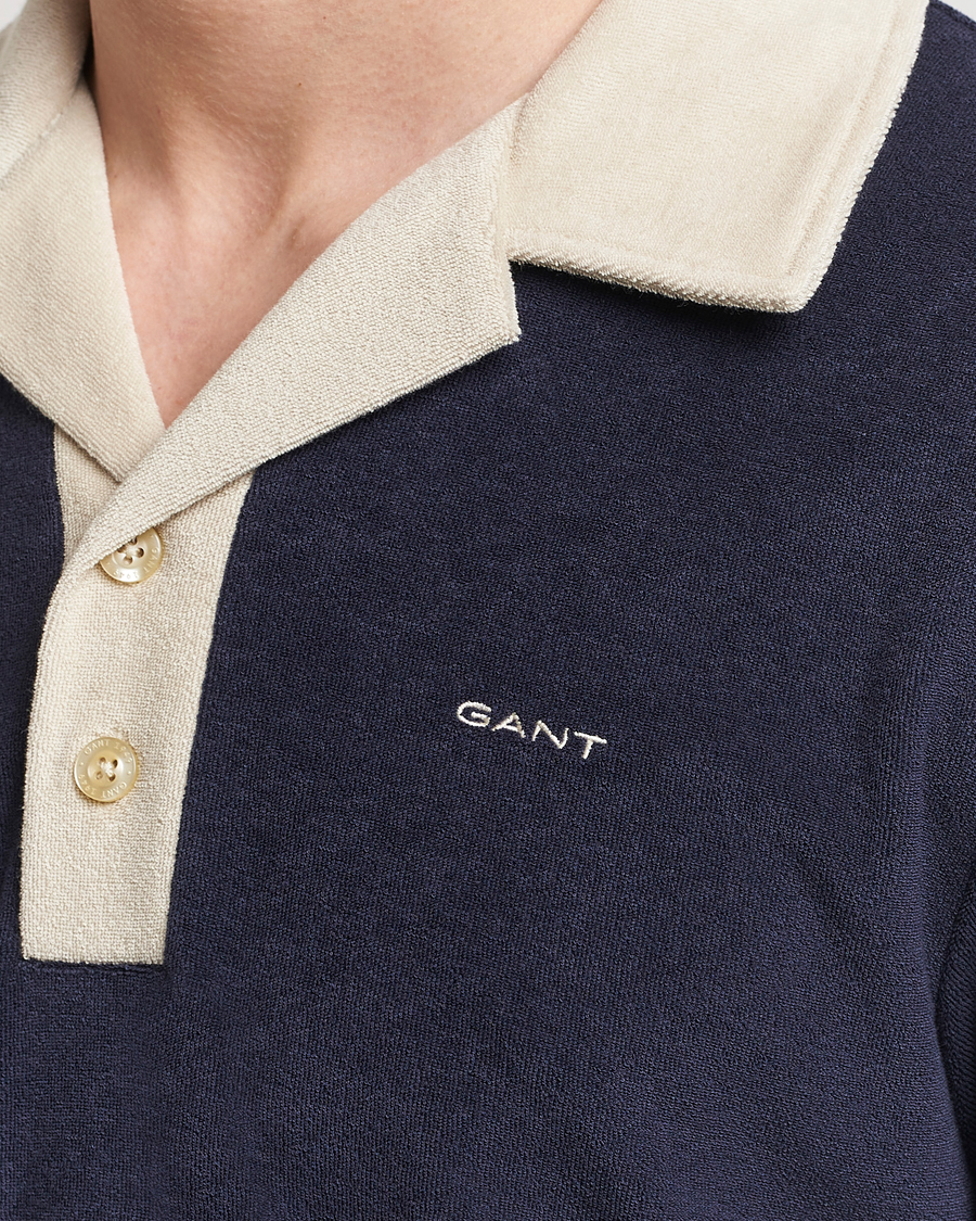 Herren | Poloshirts | GANT | Towelling Resort Collar Polo Evening Blue
