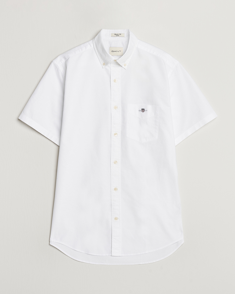 Herren | Hemden | Gant | Regular Short Sleeve Oxford Shirt White