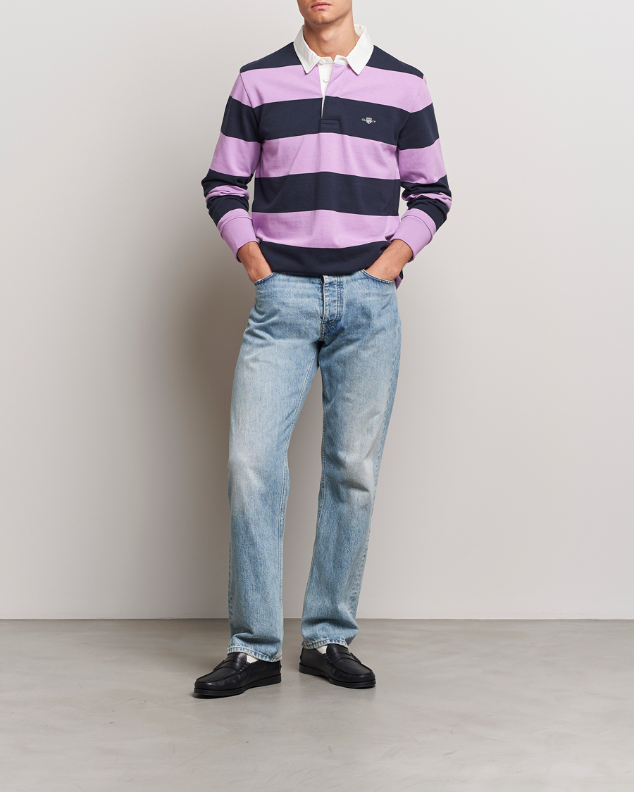 Herren | Pullover | GANT | Reg Shield Striped Heavy Rugger Orchid Lilac