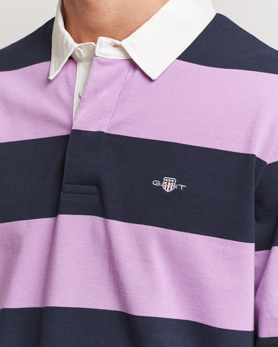Herren | Pullover | GANT | Reg Shield Striped Heavy Rugger Orchid Lilac