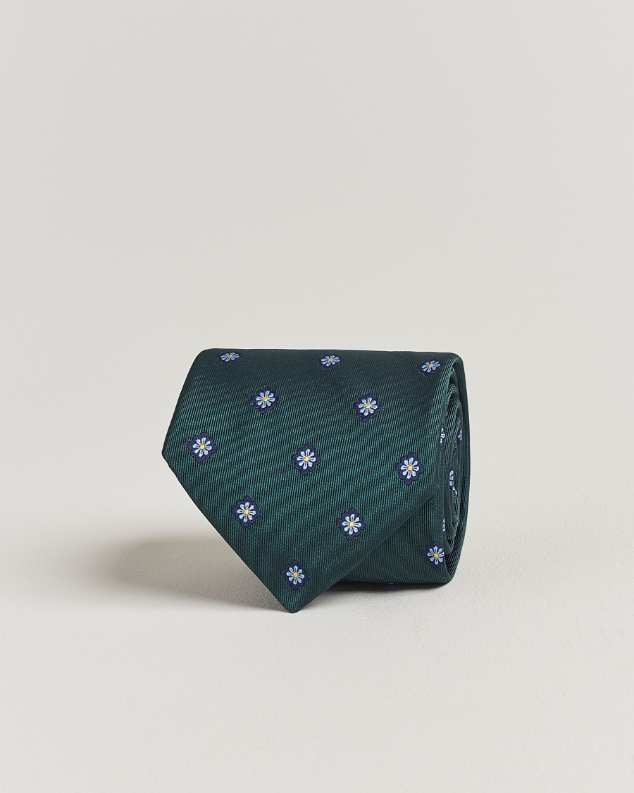 Herren |  | E. Marinella | 3-Fold Jacquard Silk Tie Dark Green