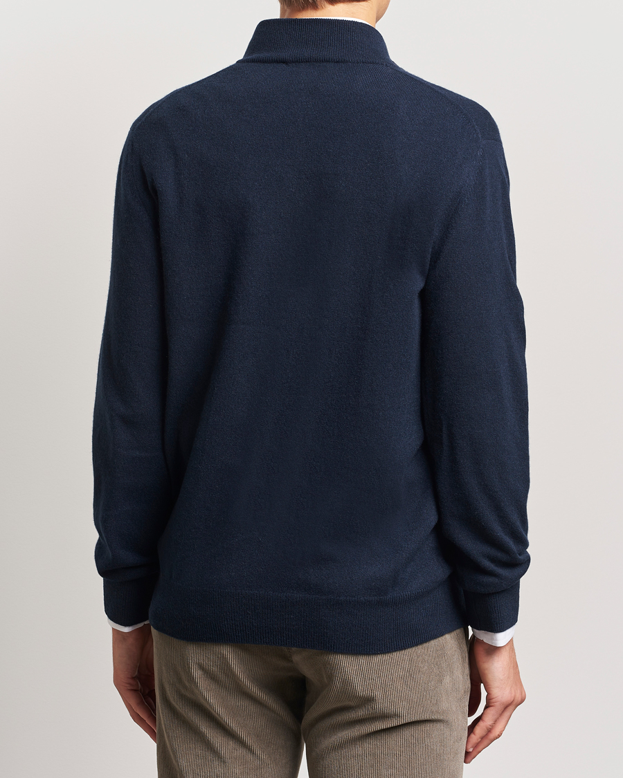 Herren | Pullover | Charles Tyrwhitt | Pure Cashmere Zip Neck Jumper Navy
