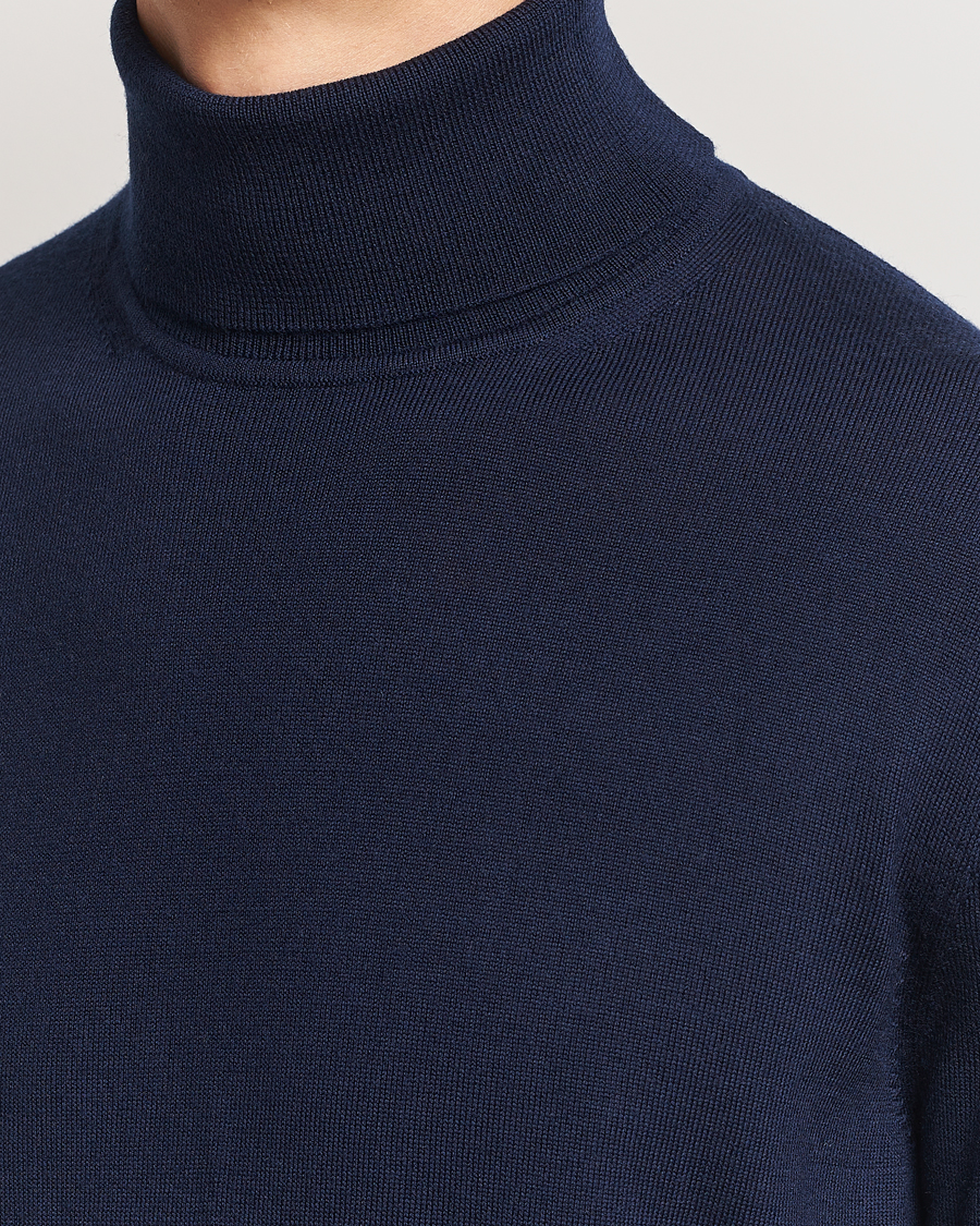 Herren | Pullover | Charles Tyrwhitt | Pure Merino Roll Neck Jumper Navy