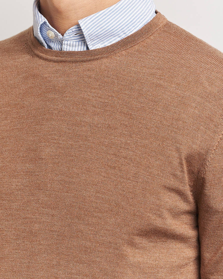 Herren | Pullover | Charles Tyrwhitt | Pure Merino Crew Neck Jumper Sand