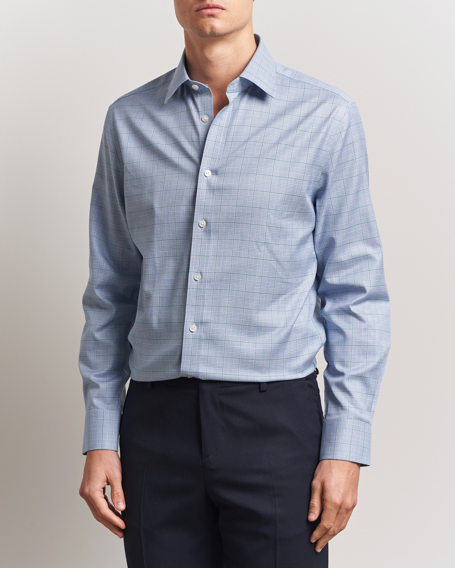 Herren | Hemden | Charles Tyrwhitt | Slim Fit Non Iron Prince of Wales Shirt Indigo Blue