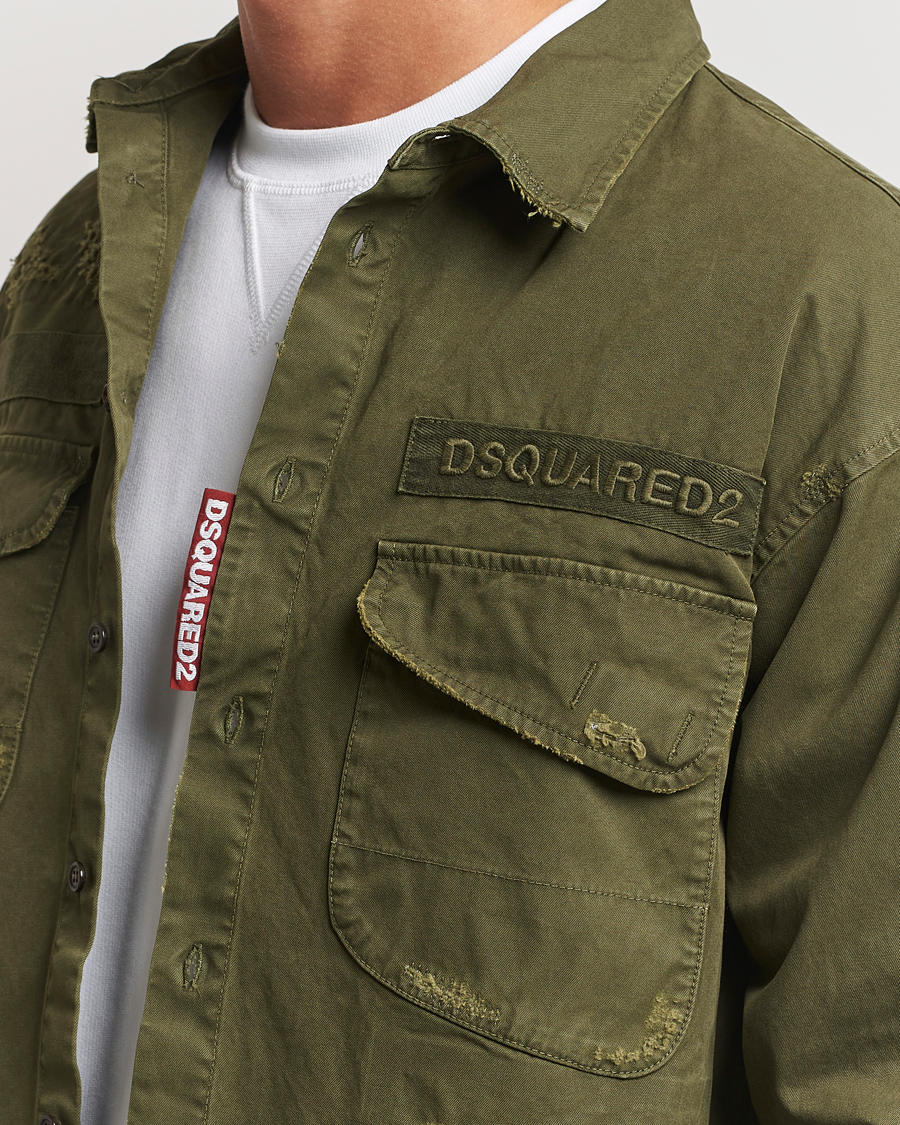 Herren | Hemden | Dsquared2 | Garment Dyed Ranger Shirt Army Green