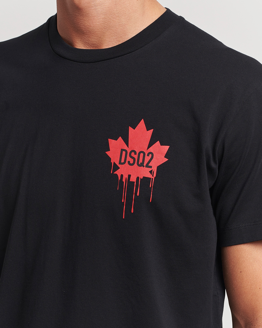 Herren | T-Shirts | Dsquared2 | Small Leaf T-Shirt Black