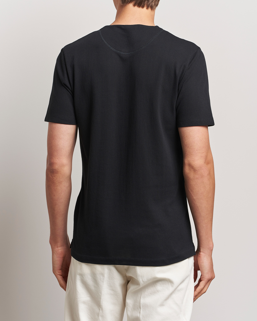 Herren | T-Shirts | Sunspel | Riviera Henley Black