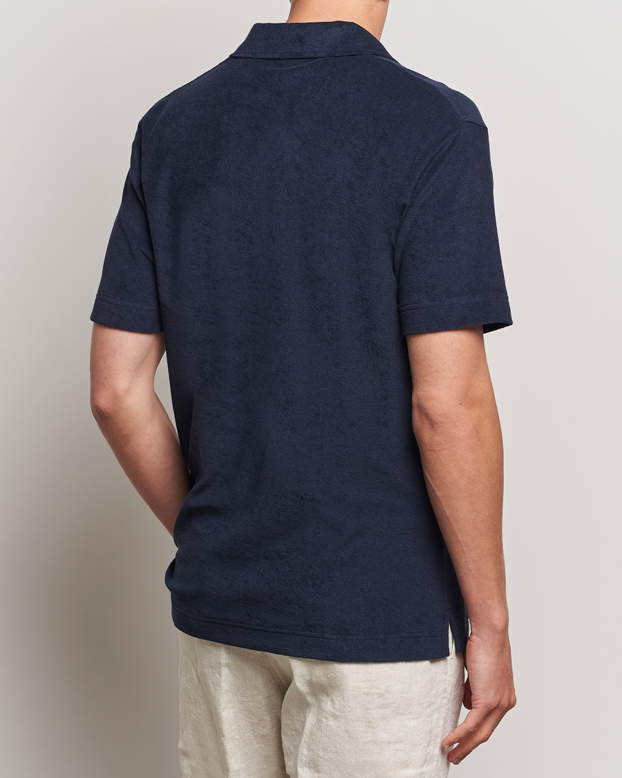 Herren | Poloshirts | Sunspel | Terry Polo Navy