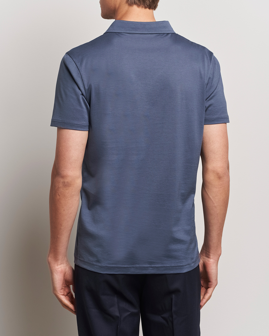 Herren | Poloshirts | Sunspel | Cotton Jersey Polo Slate Blue