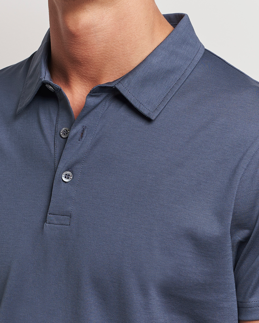 Herren | Poloshirts | Sunspel | Cotton Jersey Polo Slate Blue