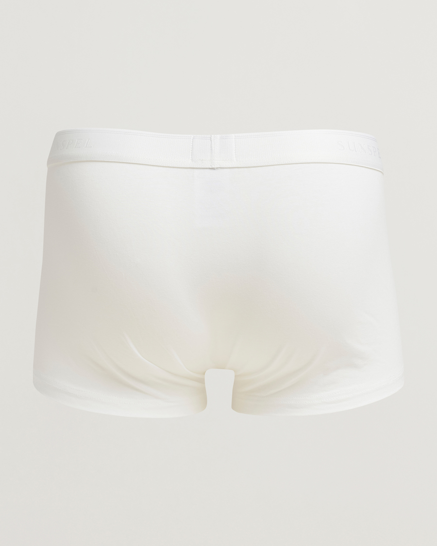 Herren | Unterwäsche | Sunspel | 3-Pack Cotton Stretch Trunk White