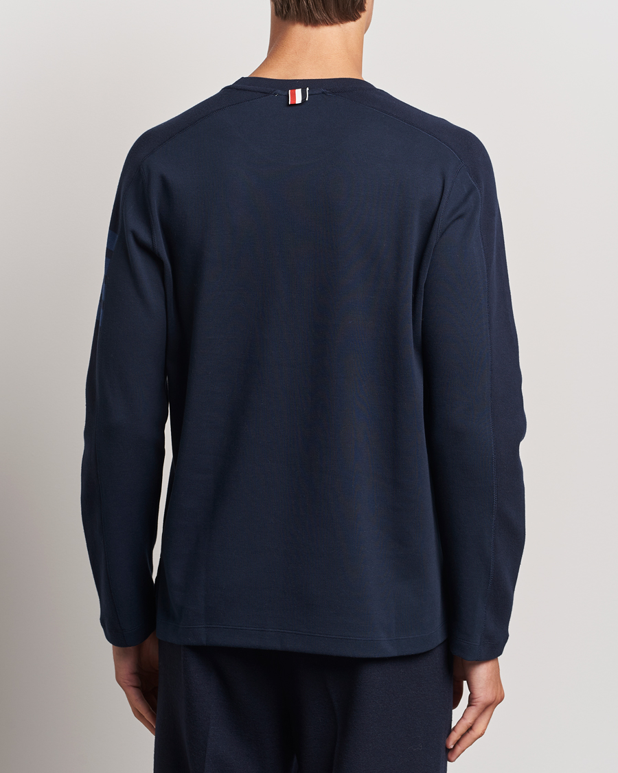Herren | T-Shirts | Thom Browne | Long Sleeve 4-Bar T-Shirt Navy