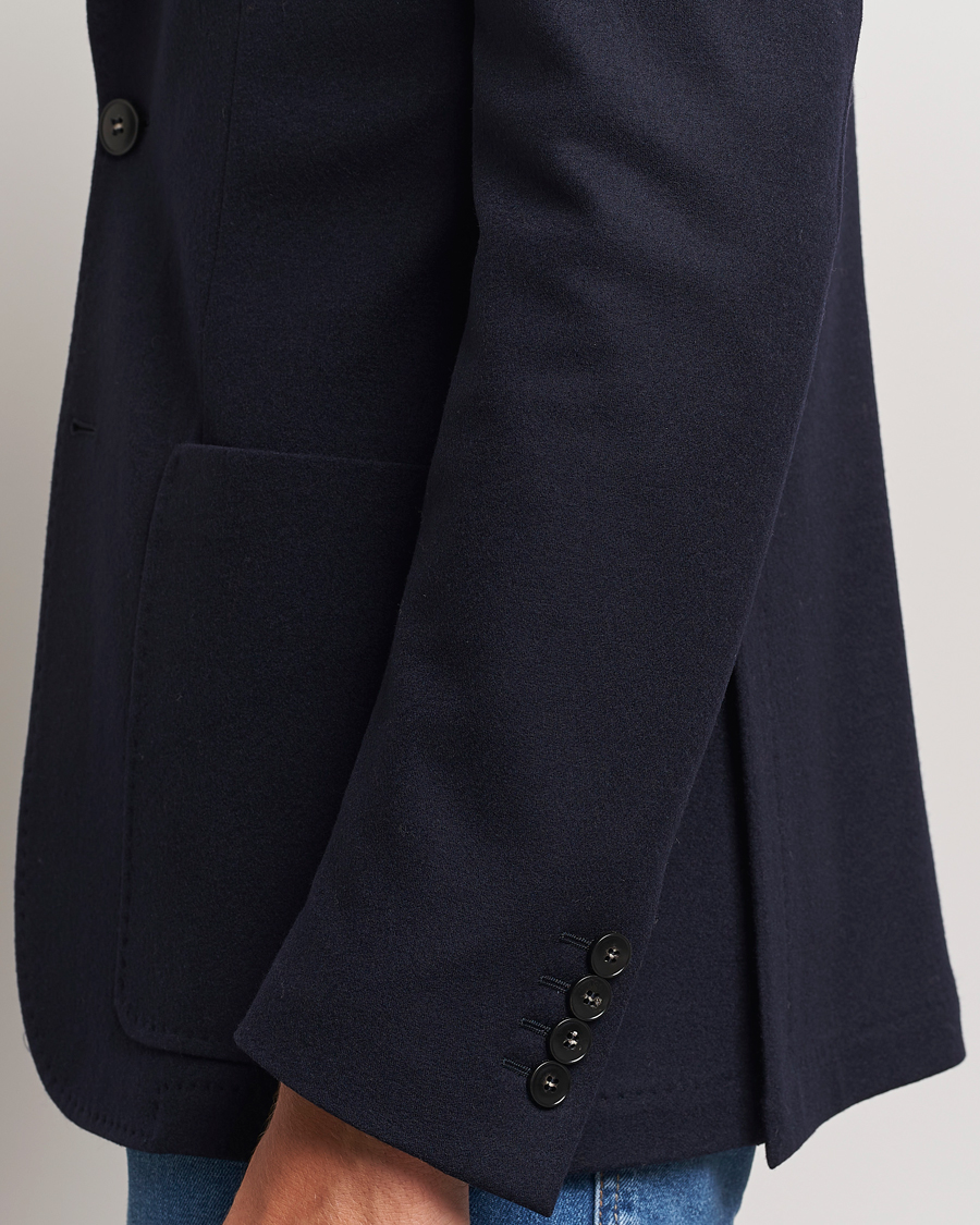 Herren | Sakkos | Canali | Soft Wool Jersey Blazer Navy