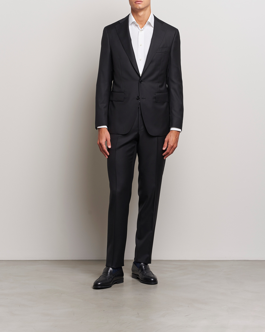 Herren | Anzüge | Canali | Super 130s Wool Capri Suit Black