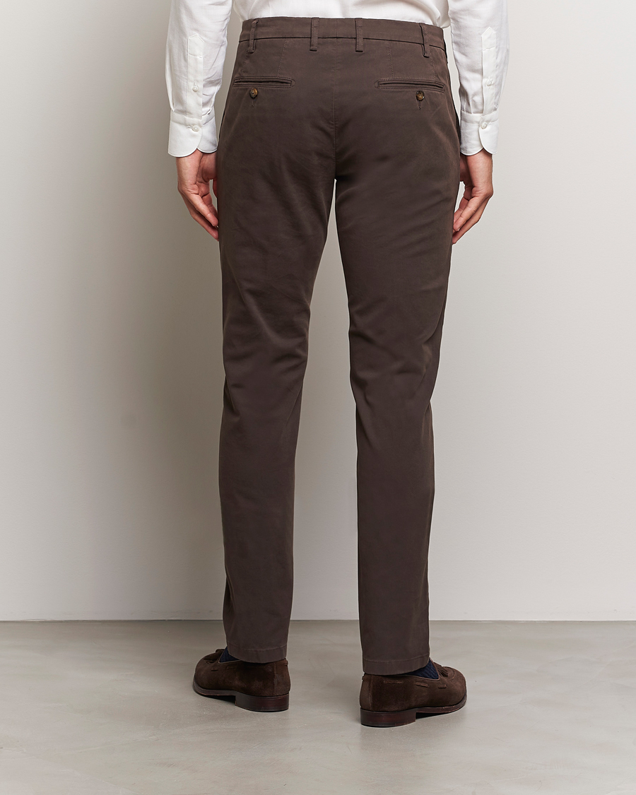 Herren | Hosen | Canali | Cotton Stretch Trousers Brown