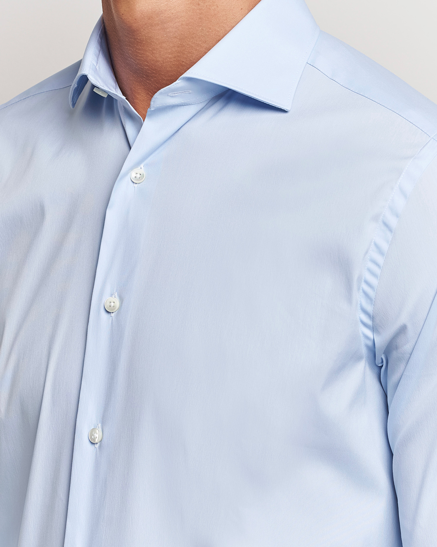 Herren | Hemden | Canali | Slim Fit Cotton/Stretch Shirt Light Blue