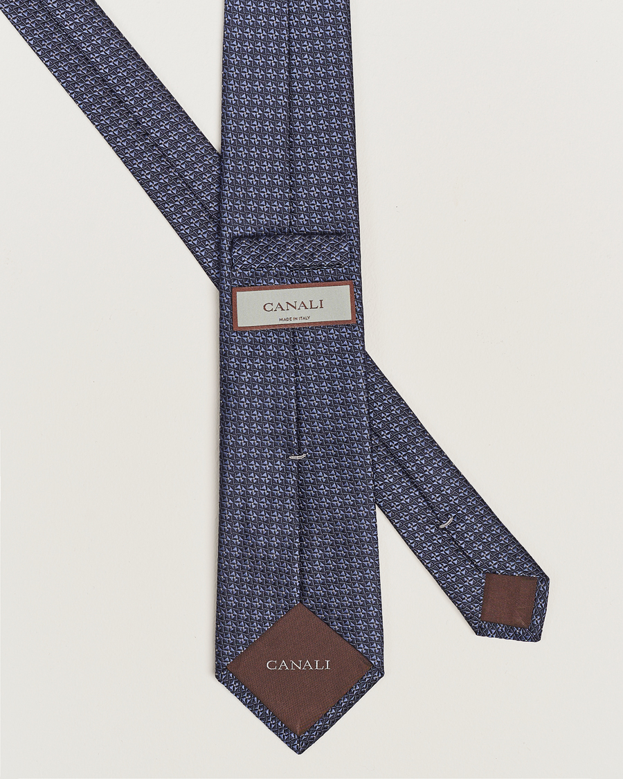Herren | Canali Jacquard Silk Tie Navy | Canali | Jacquard Silk Tie Navy