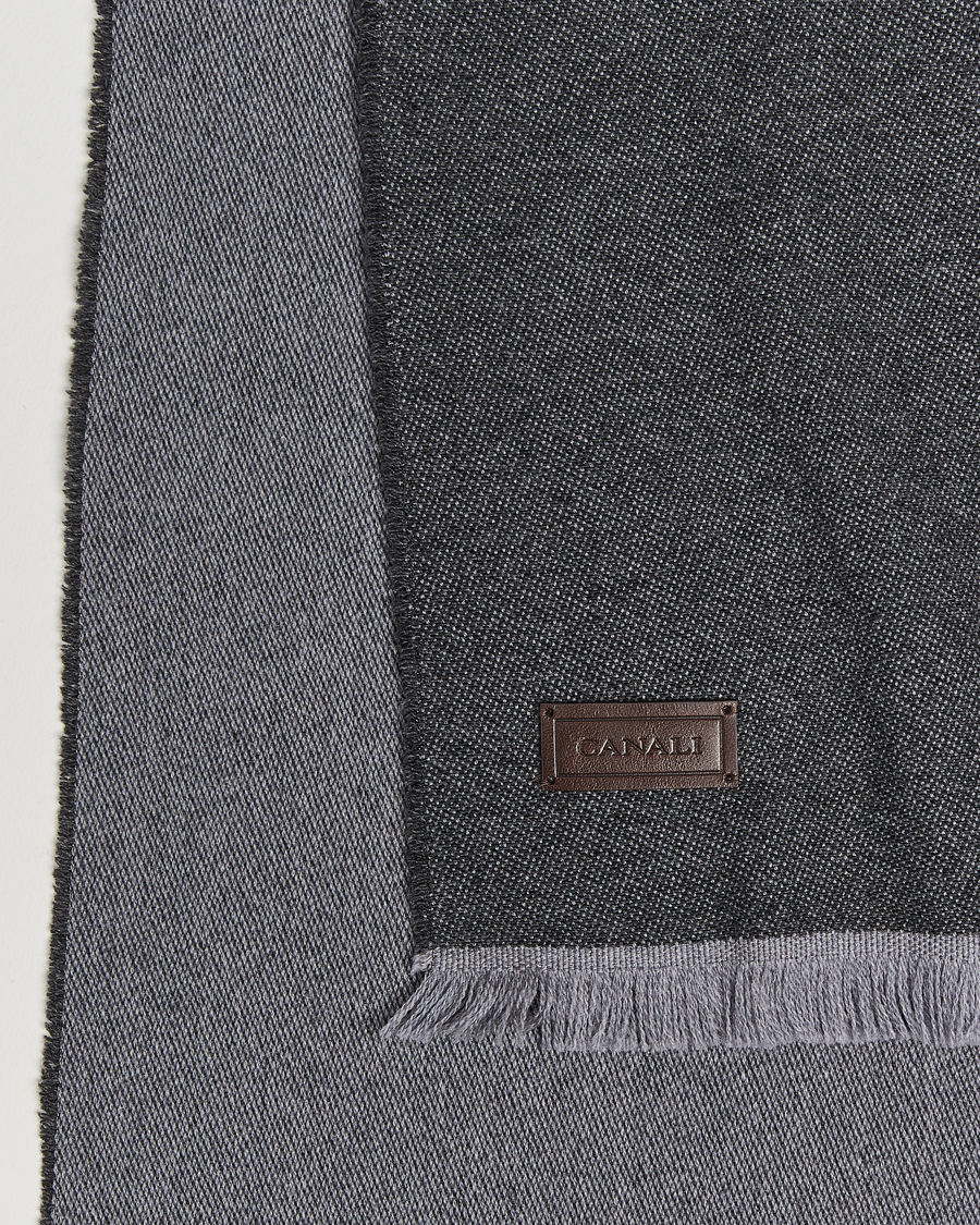 Herren | Canali Wool/Cashmere Scarf Grey Melange | Canali | Wool/Cashmere Scarf Grey Melange