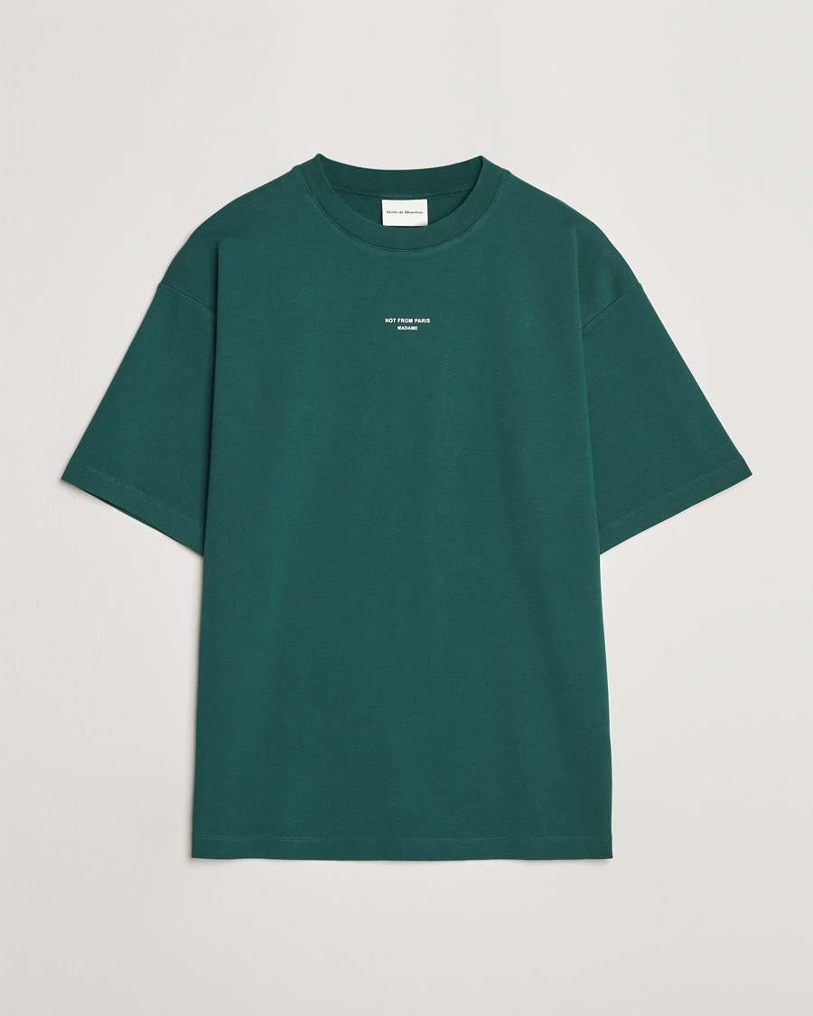Herren | T-Shirts | Drôle de Monsieur | Classic Slogan T-Shirt Dark Green