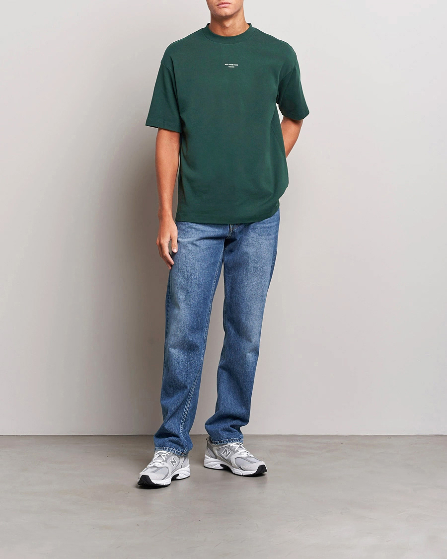 Herren | T-Shirts | Drôle de Monsieur | Classic Slogan T-Shirt Dark Green