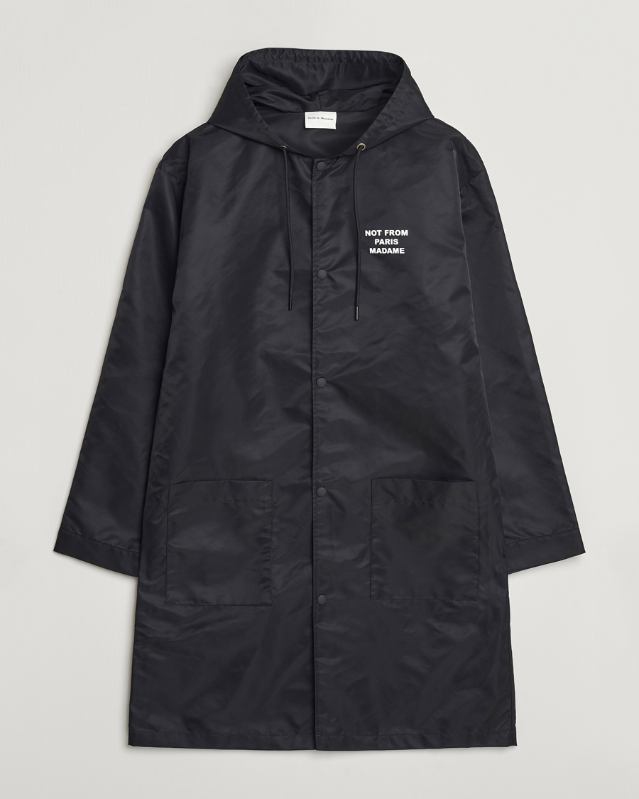 Herren | Jacken | Drôle de Monsieur | La Parka Slogan Coat Black