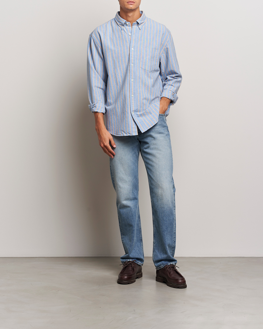 Herren | Hemden | GANT 240 Mulberry Street | Regular Fit Archive Oxford Striped Shirt Vintage Blue