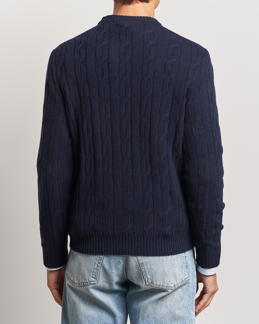 Herren | Pullover | GANT | Lambswool Cable C-Neck Evening Blue