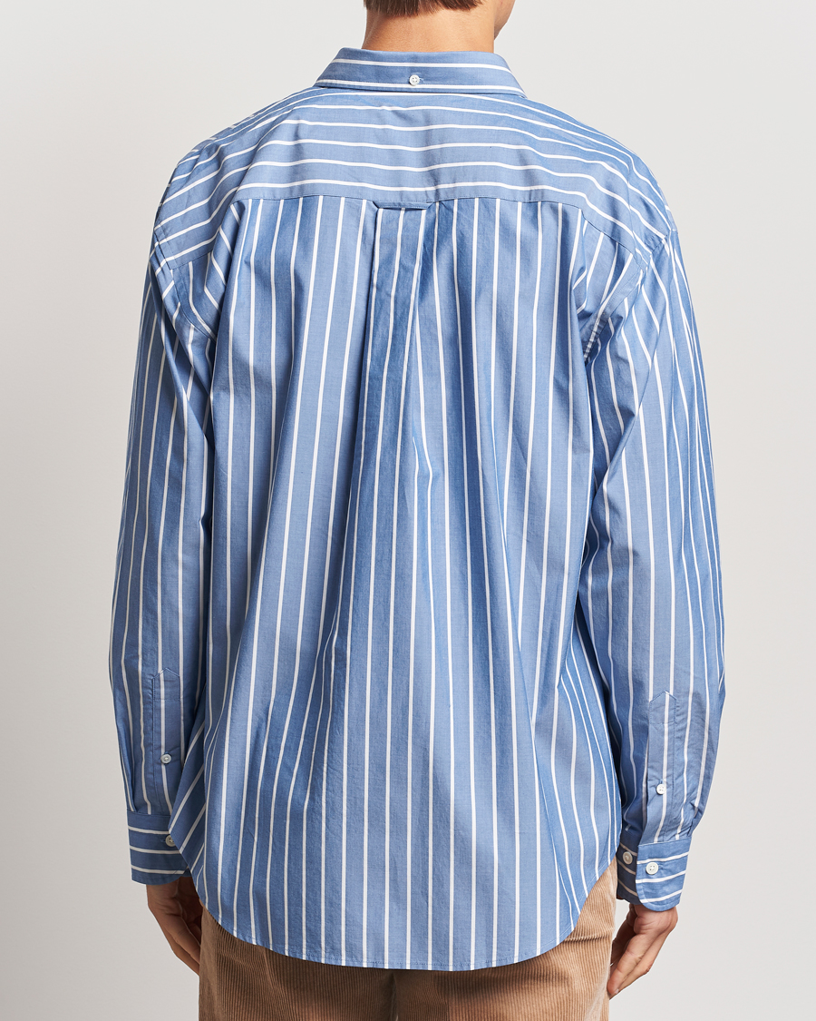 Herren | Hemden | GANT | Rel Herigate Poplin Stripe Shirt Lapis Blue