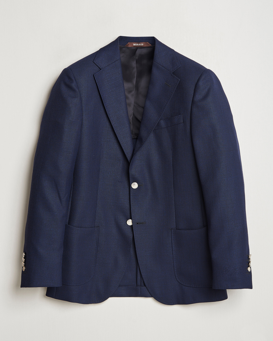 Herren | Sakkos | Morris | Heritage Wool Hopsack Club Blazer Navy