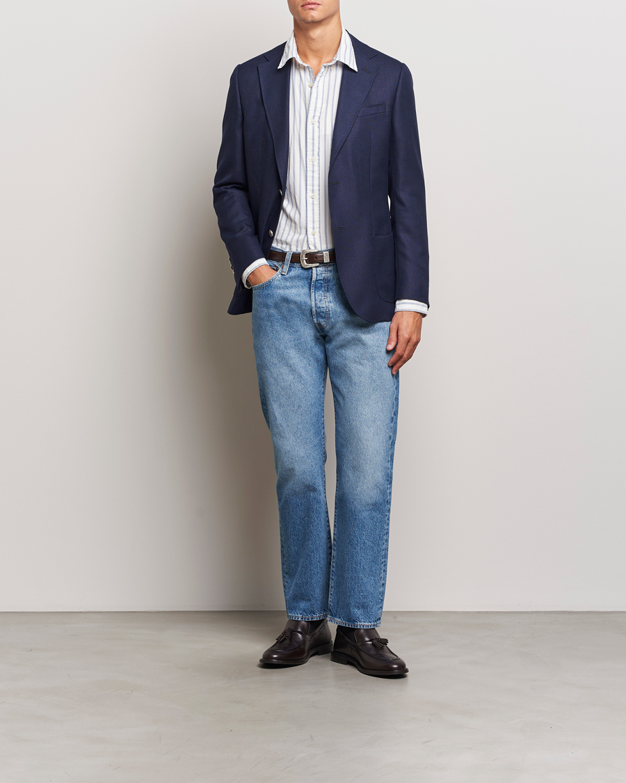 Herren | Sakkos | Morris | Heritage Wool Hopsack Club Blazer Navy