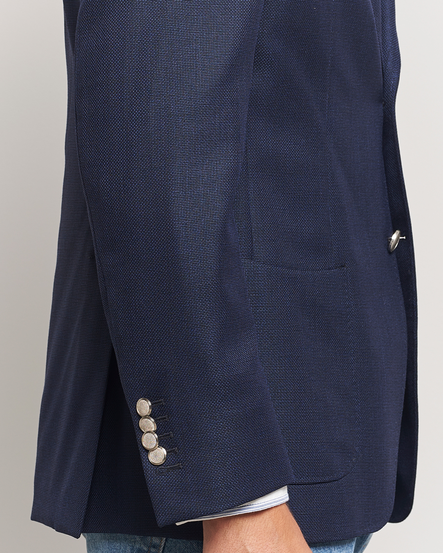 Herren | Sakkos | Morris | Heritage Wool Hopsack Club Blazer Navy