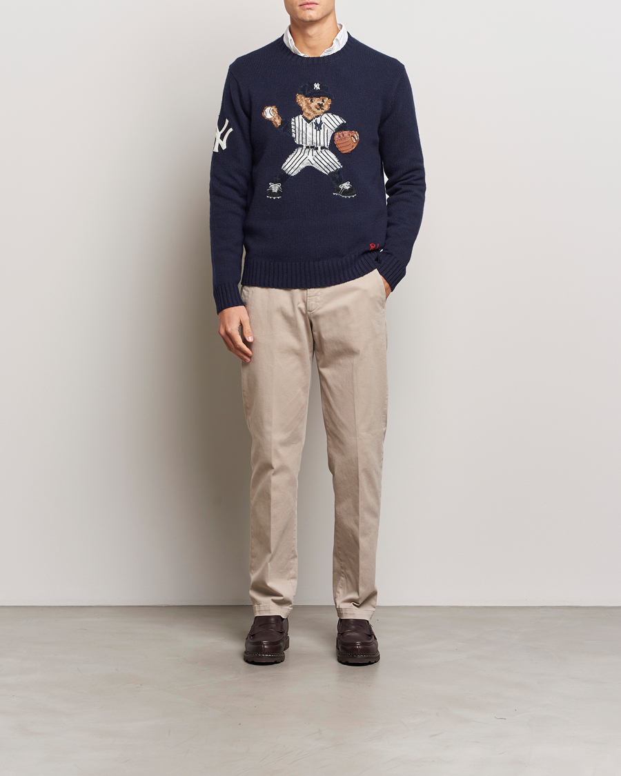 Herren | Pullover | Polo Ralph Lauren | MLB Sweater Bear Navy Combo